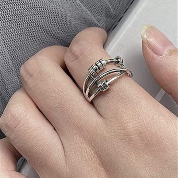 NEW 925 Silver Retro Ring Sterling Silver Unique Ring - Picture 6 of 8